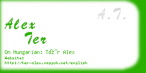 alex ter business card
